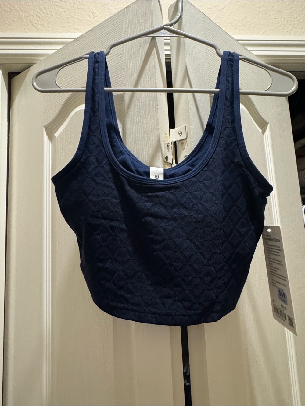 lululemon athletica Navy Quilted Crop Tank Bra
